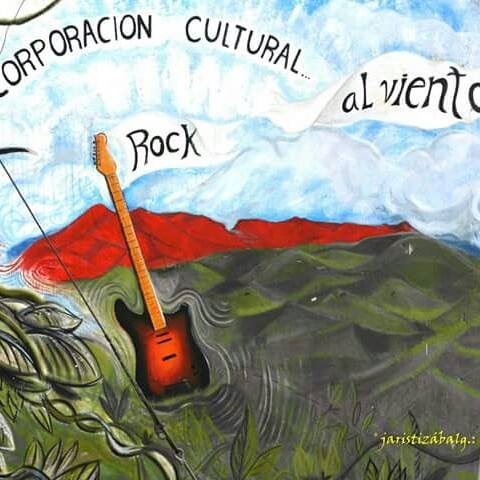 mural realizado en apia risaralda por parte de colaboraciones establecidas a través de la corporación rock al viento  apia risaralda mural rock al viento